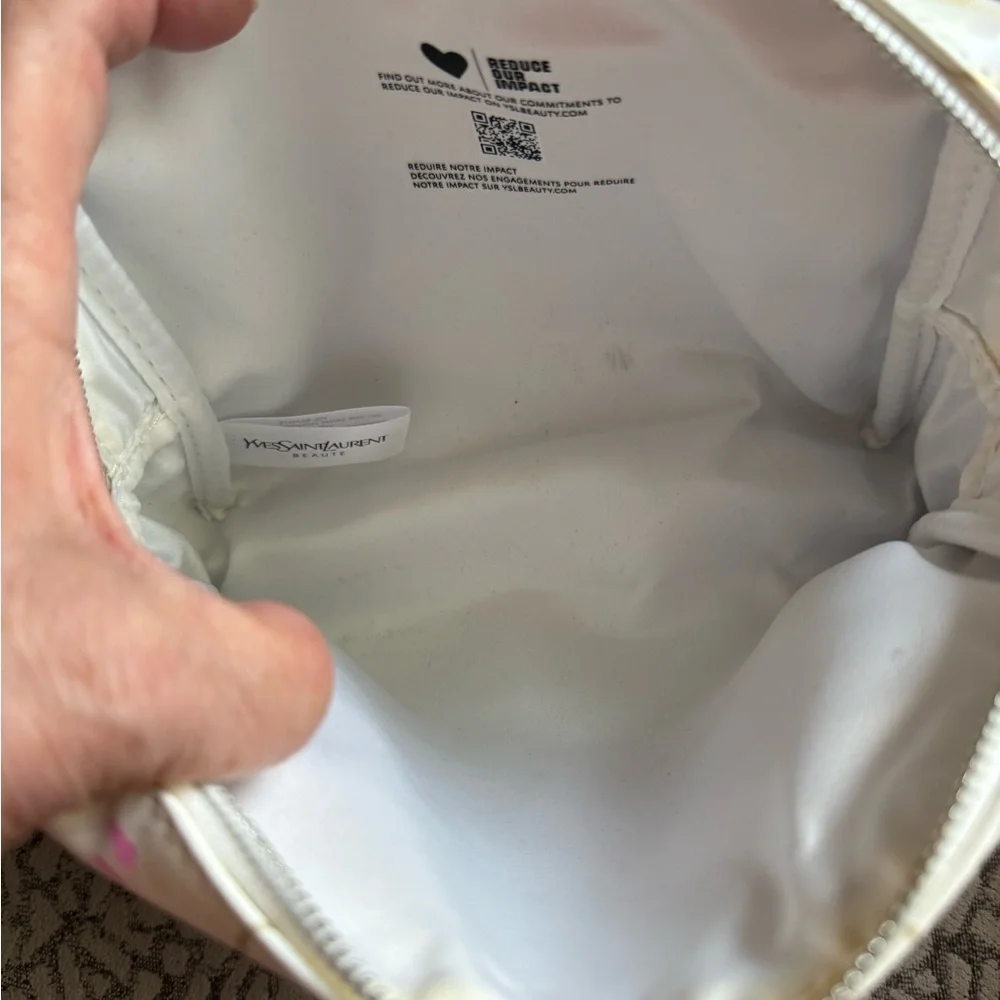 YSL BEAUTE Cosmetic Case with Gold Vein Detailing